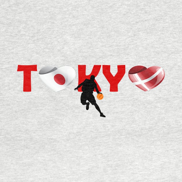 Basketball in Tokyo - team Denmark (DK) by ArtDesignDE